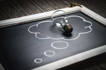 chalkboard lightbulb